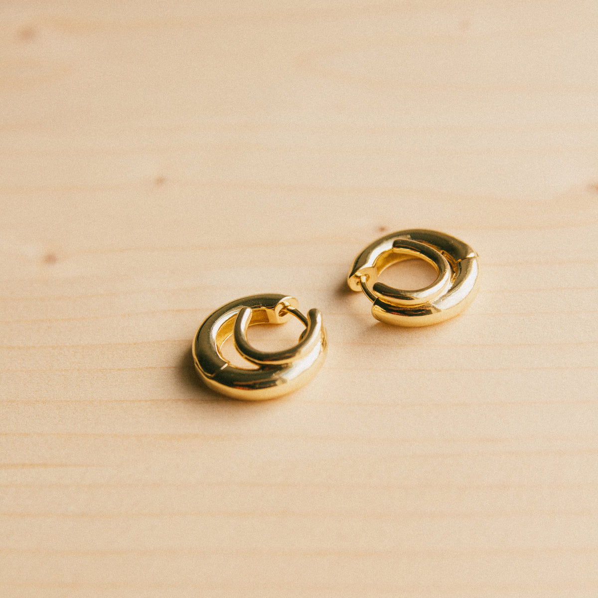 Gratitude Double Hoops - Gold