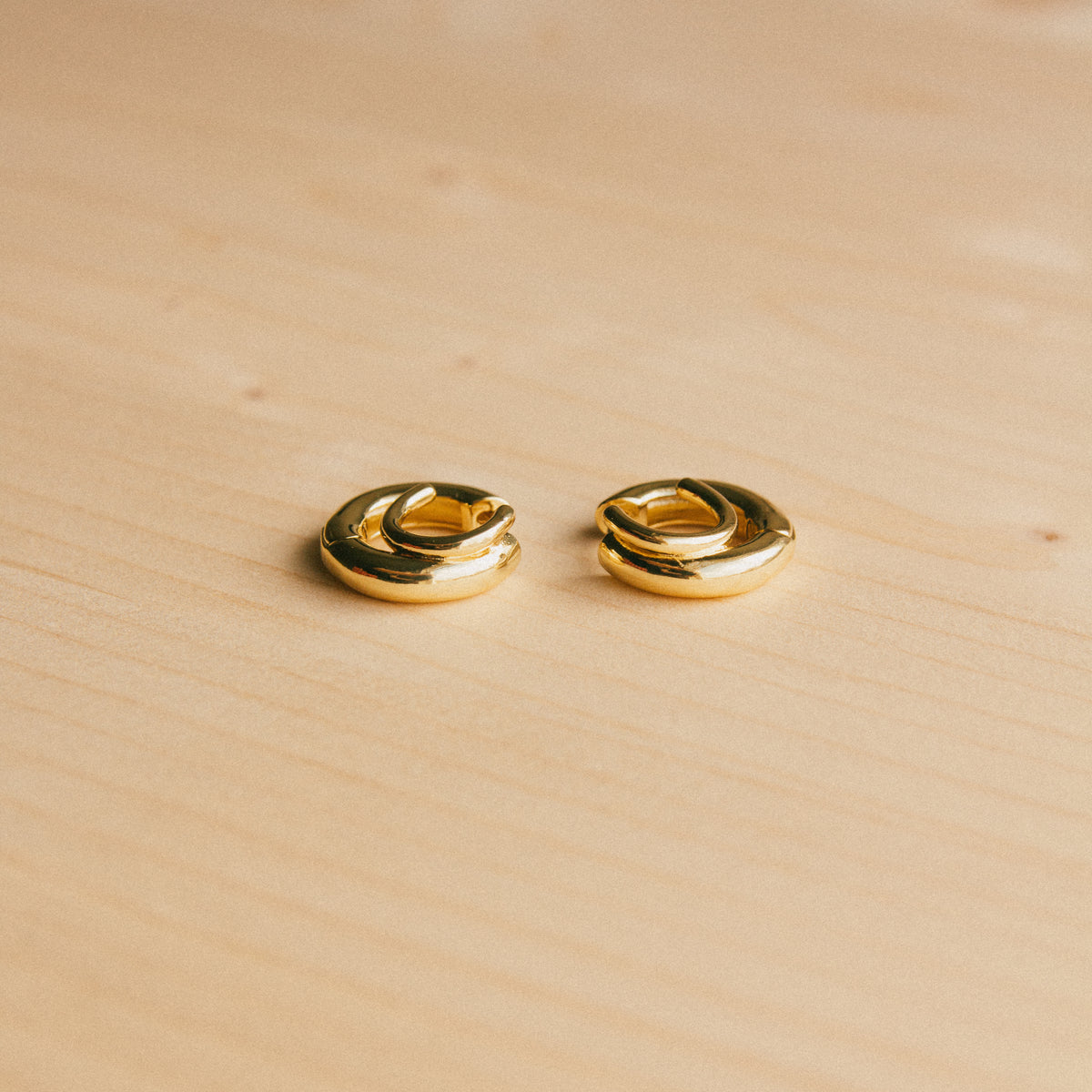 Gratitude Double Hoops - Gold