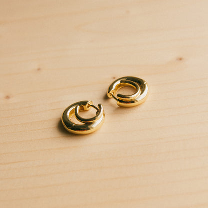 Gratitude Double Hoops - Gold