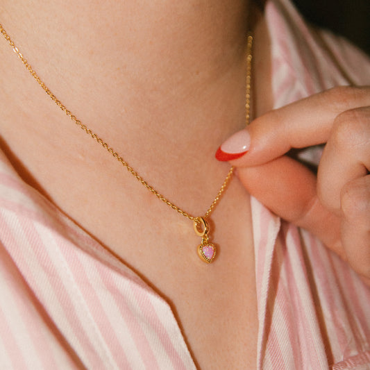 Hopeless Romantic Opal Heart Necklace