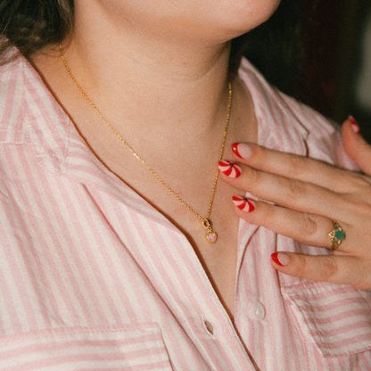 Hopeless Romantic Opal Heart Necklace