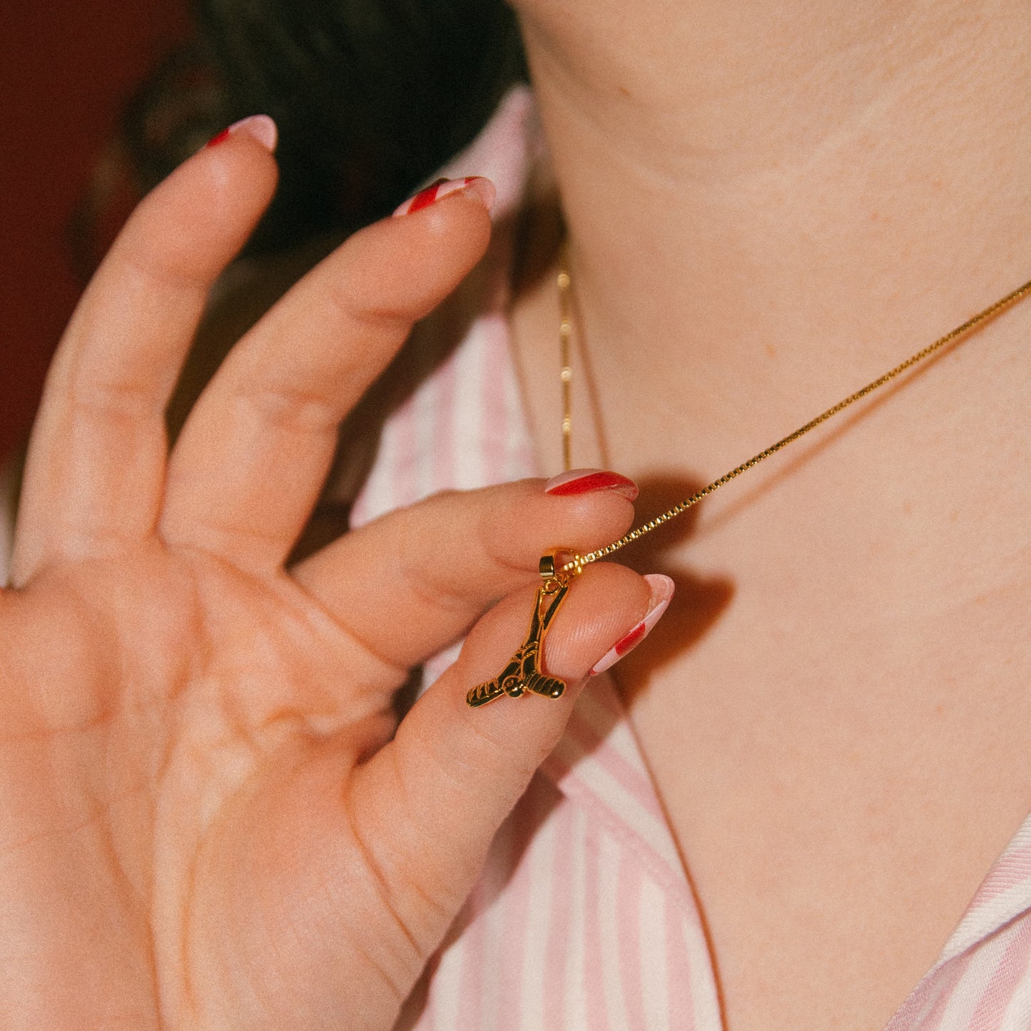 Coming to the Cottage Hockey Necklace