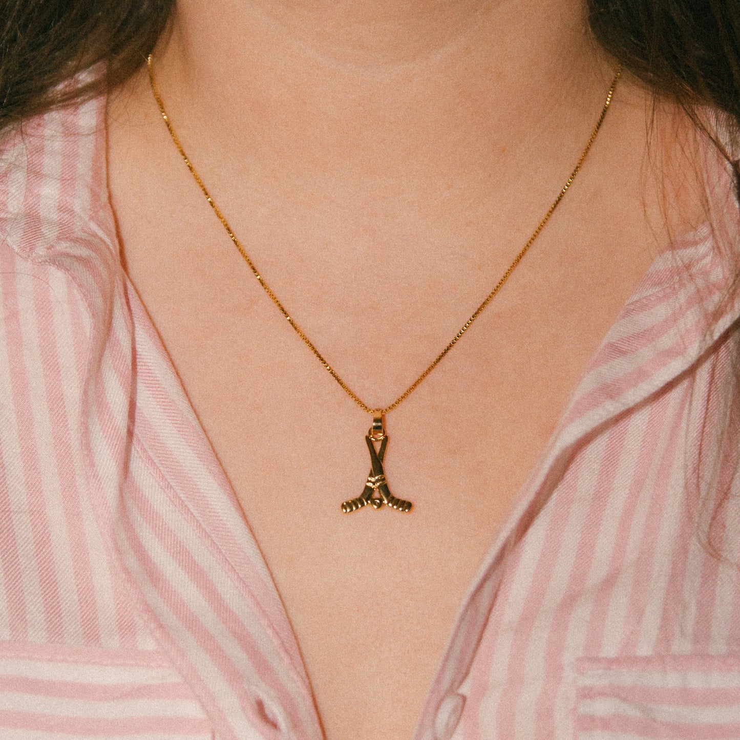 Coming to the Cottage Hockey Necklace