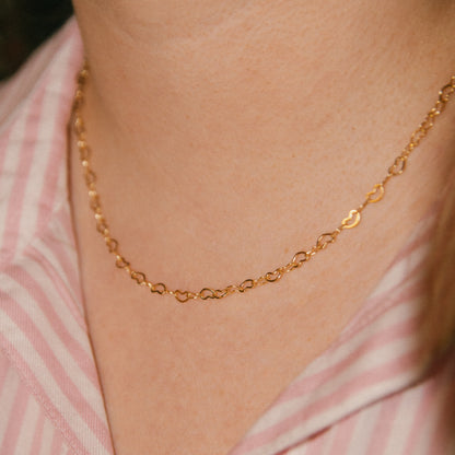 Love Language Heart Link Chain Necklace