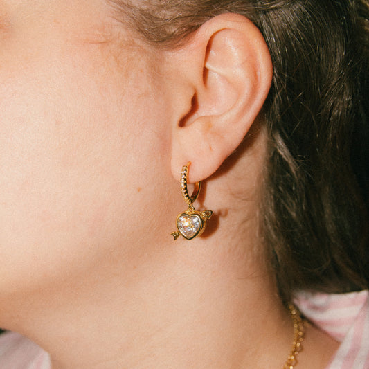 Lovergirl Heart and Arrow Hoops