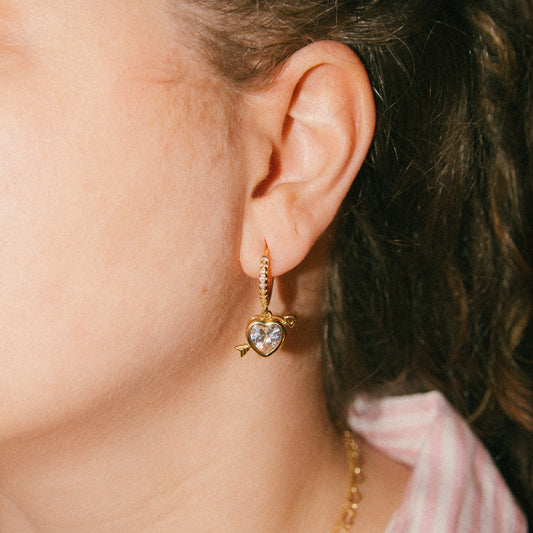 Lovergirl Heart and Arrow Hoops