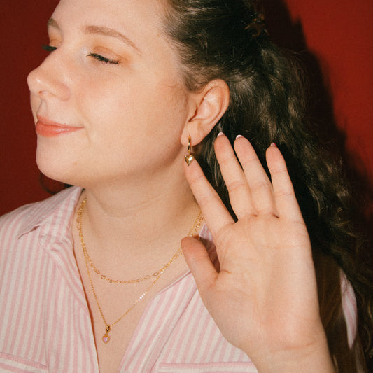 Rom-Com Heart Huggies - Gold