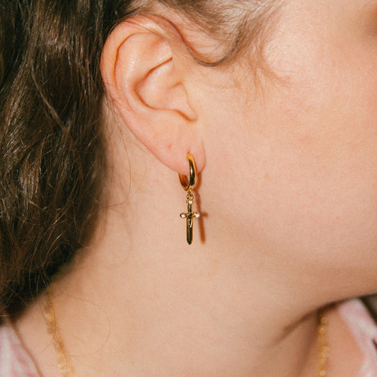 Enemies to Lovers Sword Huggies - Gold