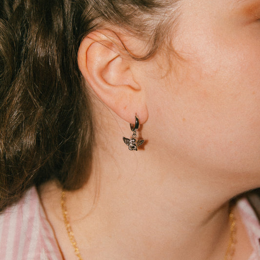 Stupid Cupid Huggies - Silver