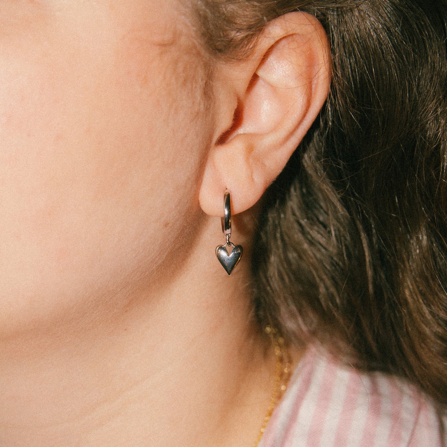 Rom-Com Heart Huggies - Silver