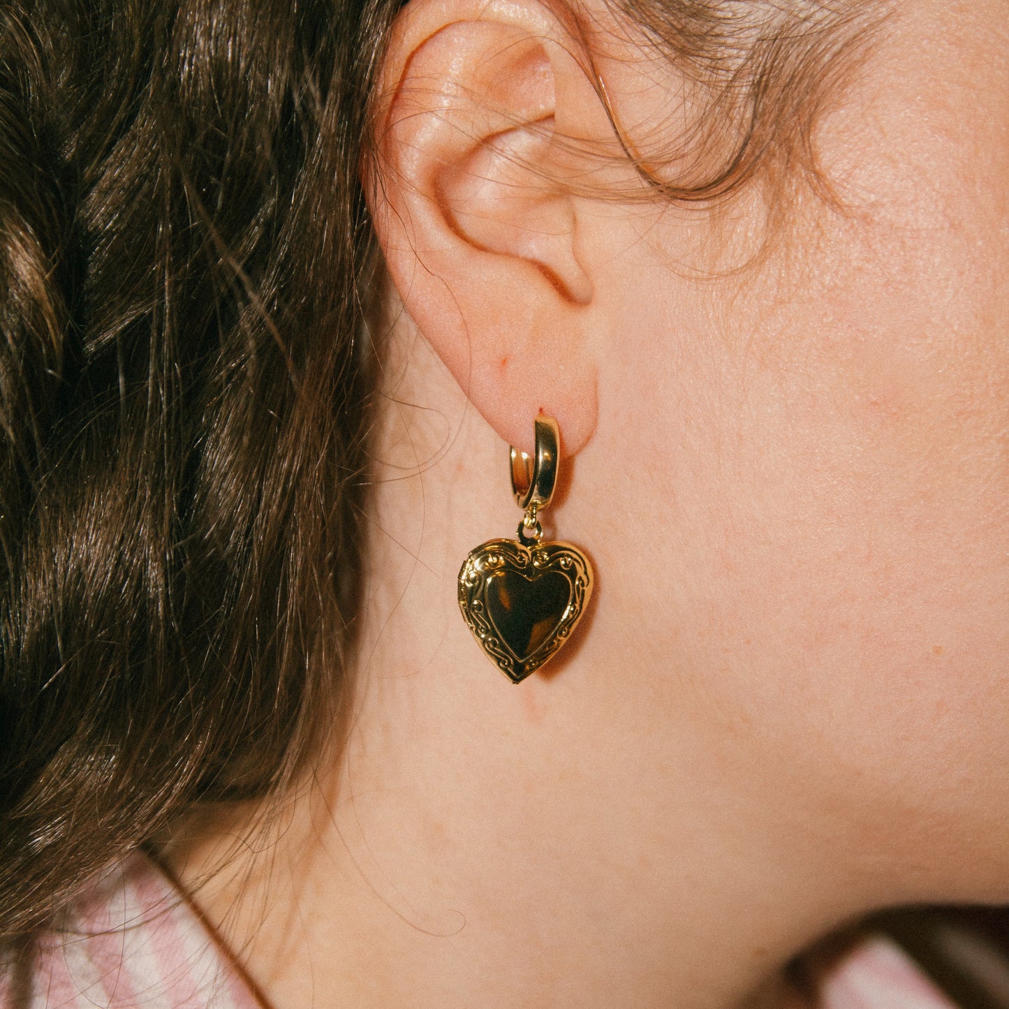 Memory Lane Locket Hoops