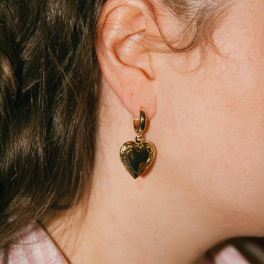Memory Lane Locket Hoops