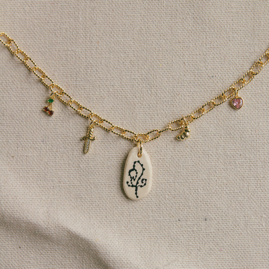 Duality of Woman 5 Charm Necklace