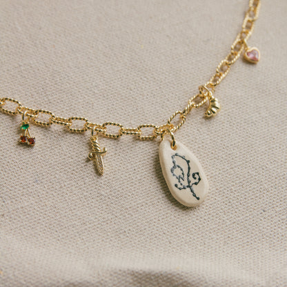 Duality of Woman 5 Charm Necklace