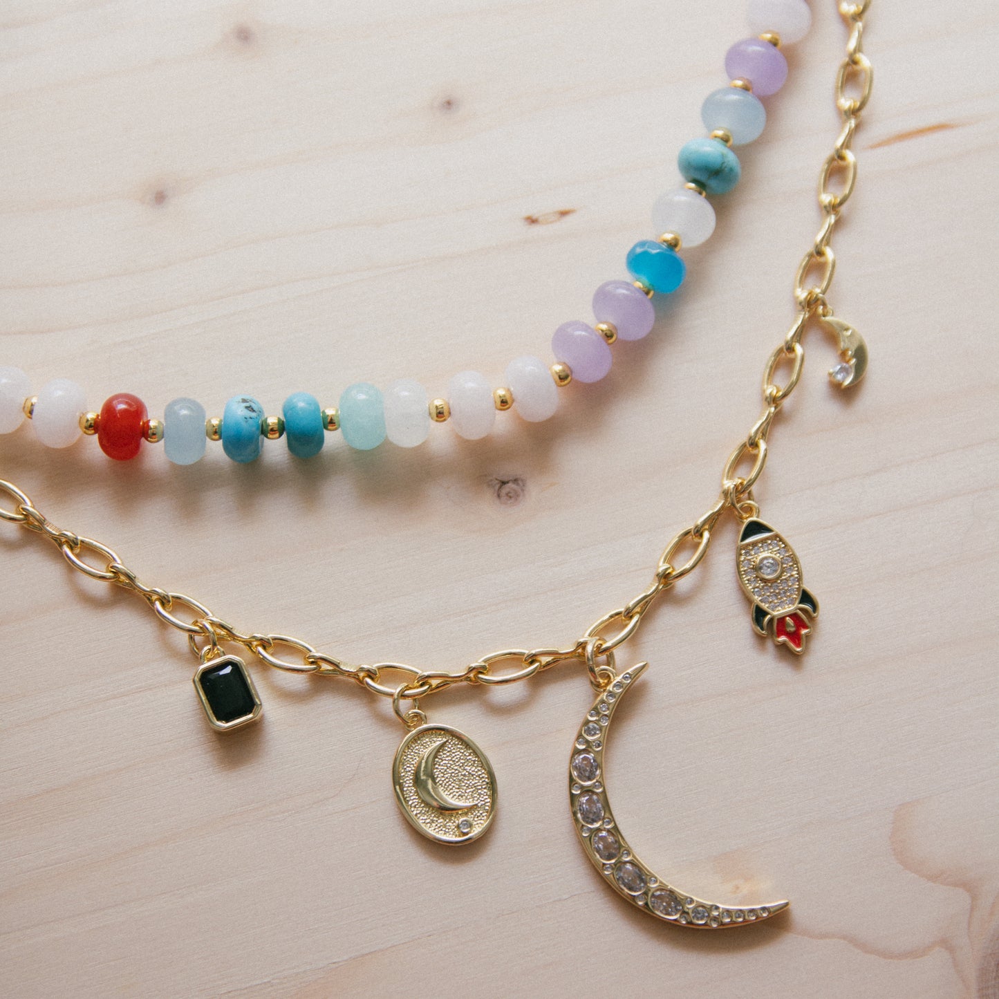Colors Of The Moon Beaded Necklace