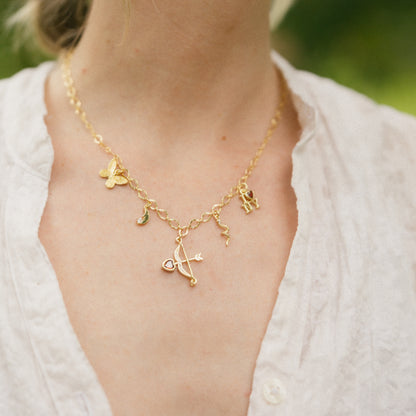 You're On Your Own Kid 5 Charm Necklace