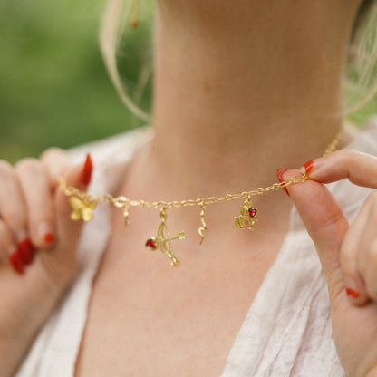 You're On Your Own Kid 5 Charm Necklace