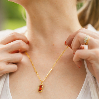 All Too Well Pendant Necklace - Red