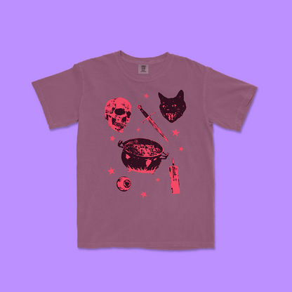 Toil & Trouble Tee - Mystic Red