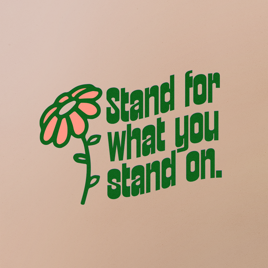 Stand For What You Stand On Tee - Natural